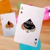 Rostfritt stålflasköppnare, Bar Matlagning Poker Spelkort av Spades Verktyg, Mini Wallet Kreditkort Öppna DAS17