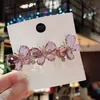 Barrettes à cheveux papillon en cristal, grande pince supérieure, fleur, pince de printemps, accessoires de cheveux mignons pour femmes