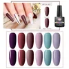 24pcs Pure Color Gel Nails Polish Set Soak Off UV Glitter Varnish Semi Permanent Base Top Coat Matte Nail Lacquers Art Kits