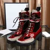 2021 merk vrouwen laarzen ontwerper lederen rood beige canvas over de knie boot's rits veters casual schoenen mode hoge hak vrouwen luxe sneakers big size 35-42