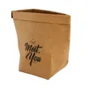 Storage Bags Washable Kraft Paper Bag Unbreakable Plants Grow Sundries Waterproof Organizer#22