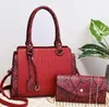 Damenmode-Umhängetasche mit großem Fassungsvermögen, zweiteilige bedruckte Handtaschen, Straßentrend, kontrastfarbene Lederhandtasche, elegante Messenger-Taschen aus Schlangenleder 81287