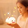 Veilleuses mignonnes en silicone, lampe de sommeil, jouet pour enfants, cadeau d'anniversaire, année du bœuf, Creative302a