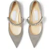Italien London Baily Pumps Glitter kvinnors sandaler skor kristallpärlband perfekt brud bröllopsklänning pekade tå höga klackar dam lyx EU35-42