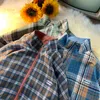 Coat Spring Autumn Casual Stand Jacket Men Korean Reversible Plaid Fashion All Match Loose Fit Jackets Men Women 211029