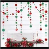 Supplies festives Home Garden4meter Glitter Star Round Paper Garland Banner Bunting Birthday Christmas Party Decorations Tree Ornaments1 Dr