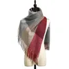 Br Blanket Scarf for plaid Black White Houndstooth Cashmere Warm Thick Long Pashmina Women Shawls and Scarves