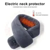 Invierno Cálido Vibración-Masaje Bufanda Calefacción USB Pareja Pañuelo Cuello de felpa Bufandas Ciclismo Gorras Máscaras