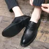 Herrenschuhe Brogue-Stil Oxford-Schuhe für Herren, Mode, Leder, lässig, Herrenschuh, handgefertigt, Faux PU, Herren-Oxfords, flache Schuhe