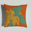 45*45cm Orange Series Cushion Covers Horses Flowers Print Pillow Case Cover for Home Chair Sofa Decoration Square Pillowcases