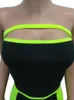Jumpsuits voor dames rompers sexy mesh patchwork strapless playsuit dames backless jumpsuit 2022 zomers shorts vrouw push up fitness streetw