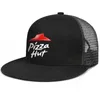 Pizza Hut'un Logo İşaret Sembolü Unisex Flat Strim Trucker Cap Sports Hip Hop Beyzbol Şapkaları Hut Logosu Papa John's Murphys Domi218t