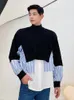 Мужские толстовки толстовки толстовка мужская водолазка для водолазки SLICE полоса рубашка пуловер Harajuku Streetwear молодежь мода толстовки топы мужская одежда