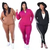 Womens 2 Two Piece Set Outfits Tracksuits Winter Hoodies Coats broek jas plus maat mode casual dames sportkleding streetwear kleding