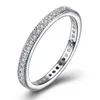 Bröllopsringar 925 Sterling Silver Luxury Jewely White Inlay Cubic Zirconia Uniktformad ringstorlek för kvinnors förlovningsgåva9147653