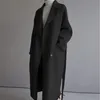 Manchas de lã das mulheres Sagace Mulheres Sólida Alta Qualidade Inverno Outwear Pockets Estilo Coreano Casaco longo Harajuku Mulheres Ajustável Cintura Chique