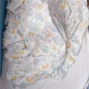 Couvertures emmaillotant doux bambou coton bébé mousseline Wrap infantile literie couverture