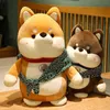 1pc 25 / 35 / 45cm lovely shiba inu 플러시 장난감 Kawaii 가출 개 인형은 부드러운 동물 인형 인형을 박제 y211119 어린이를위한 홈 장식 선물