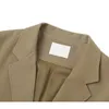 Primavera llegada Oficina damas Vintage sólido negro caqui Blazer mujer doble botonadura traje suelto moda chaqueta 210430