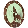 Zegary ścienne Night Light Clock Unikalny Vintage Rustykalny Kraj Dekoracyjny Domowy Pokój Dekoracyjny Kuchnia Sypialnia 12 Cal Niewykawki Kwarcowy Batt