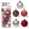 Рождественские украшения 30 шт. 6 см Пластиковые Специальные формы цветные шарики набор 2021 рождественские для домашнего дерева кулонки орнаменты