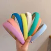 Sweet Sponge Wide-brimmed Girls Headband Retro Girl Macaron Color Headwear Fabric Basic Designer Mask Hair Bands Accessories