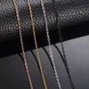 Wholesale 10pcs/lot Chains Necklace 1.5mm/2mm Men Women Gold/Steel/Black Stainless Steel Link Cuban Chain Necklaces For Jewelry