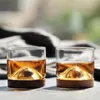 Whisky Glass Glass Drewniane Dolne Irlandzkie Wino Przezroczyste Szkło Kubek Dla Whisky Wine Vodka Bar Club Narzędzia Scotch Lover Unikalny prezent