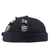 Schädelkappe für Männer Beanie Mützen Herren Retro Freizeithut Mann Brimless Baggy Melone Hüte Große Jungen Mode Hip Hop Street Caps 3 Farben