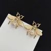 Designer earrings brass material 925 silver anti-allergic bee luxury brand earring ladies weddings parties gifts exquisite jewelry wholesale