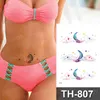 Tatuagem à prova d 'água tatuagem tatuagens temporary tattoos adesivos coloridos flores sexy rosa tatuagem sexy para mulheres corpo e menina