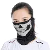 300 pz Maschere Teschio Parata di Halloween Stampa scheletro Maschera da ciclismo all'aperto Scaldacollo Moto Bicicletta Fantasma Mezza faccia Sciarpe di velo 25 * 50 cm Consegna FedEx o DHL