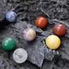 Dekorativa Objekt Figuriner Natural Crystal Point Healing Stone Magic Wand Seven Chakra Ball Polished Set Trälåda Kombination Hantverk