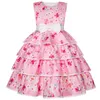 Nytt år baby tjejer blomma parti klänningar med bomullsfoder barn barn prinsessan elegant chirstmas vestidos infantil kläder q0716