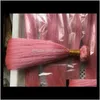 Brasiliansk kroppsvåg Straight Hair Weaves Double Wefts 100g / PC Rosa färg kan färgas Human Remy Hair Extensions Uygeo RMLXP