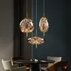 Nordic full koppar lampa lyx post-modern kristall ljuskrona modell rum matsal sovrum säng bar kreativ pendant belysning