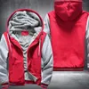 Drop USA plus EU America Size Design Mäns tryckmönster Tjocken Fleece Zipper Hoodies Sweatshirt Coat Jacket 210813