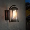 Rustykalne Żelazo Wodoodporne LED Oświetlenie Outdoor Lampa Retro Przemysłowy Ogród Światła Balkon Korytarz Schodowy Sklep Światła Ścienne