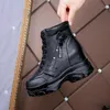 Boots 2021 عارضات النساء الكاحل في الخريف السميك السميك أعلى برسل أحذية رياضية من الجلد الجوارب الجلدية مريحة 8 سم الكعب الشتاء