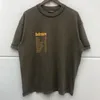 Мужские футболки для мужской футболки 2022SS Дефранс футболка для мужчин женщины винтажные стирки создают старые вершины
