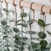 Objetos decorativos Figurinhas Artificial Eucalipto Parede Pendurado Decoração Folhas Falas Verdey Farmhouse Arte Rústica Para O Casamento L69B