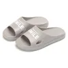 Slippers Simple Letters Beach Shoes Ladies Summer Home Indoor Non-slip Couple Thick-soled Bathroom Bath Sandals And