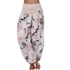 Kvinnor Byxor Capris Women Bohemian Blomstryck Lång 2021 Elastisk Midja Casual Vintage Harem Boho Beach Byxor Plus Storlek 5XL Sport