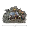 Zayton Presepe SET Regalo di Natale Statua della Sacra Famiglia Cristo Gesù Maria Giuseppe Statuetta Cattolica Ornamento di Natale Decorazioni per la casa 211108