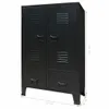 Wardrobe Metal Industrial Style 26.4"x13.8"x42.1" Black