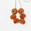 10 ألوان lampwork مورانو الشر العين الزجاج سحر سبيكة فضفاض الخرز 14x10mm صالح الأوروبي سوار مجوهرات العثور L1666 100 قطعة / الوحدة