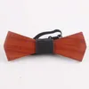 9 stylów vintage czerwone różyce krawaty puste z bowknot dla dżentelmena Wedding Drewniane akcesoria Bowtie Fasion