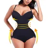 Intimo elasticizzato e contenitivo da donna Vita da donna Trainer Shapewear Slim Body Shaper Sexy Scollo a V profondo Perizoma Body Tummy Control Tuta Top