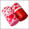 Wrap Event Festive Party Supplies Home & Gardencolorful Decor Gift 5 Yards Polyester Satin Ribbon Lips Rose Love Printing Valentines Day Rib