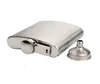 With Funnel 6oz Hip Flask Stainless Steel 6 oz Ounce Flasks Capacity Stainless-Steel Hip-Flask Portable Flagon 170ml Outdoor Whisky Stoup Wine Pot Alcohol Bottles